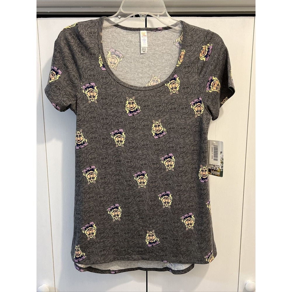 NEW Lularoe Womens Classic T Shirt Disney MUPPETS Miss Piggy MULTICOLOR XXS